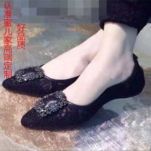 真皮凉yc黑色水钻方xg孕妇软底蛋卷练车鞋女大码网纱镂空单鞋