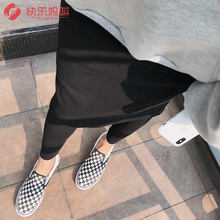 孕妇裤yo秋季外穿假ji裤2019韩款时尚秋冬加厚加绒孕妇打底裤