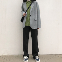 冰丝西yo阔腿裤女春ji宽松垂感直筒长裤夏显瘦休闲坠感拖地裤