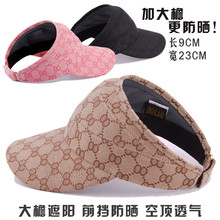 DYTyoO空顶帽大ao防晒太阳帽女士夏天户外运动凉帽出游沙滩帽