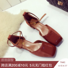 202yp夏季新式方fc单鞋百搭一字扣女鞋子潮韩款有大码