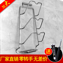 厨房壁yt件免打孔挂qb太空铝带接水盘收纳用品免钉置物架