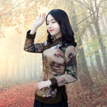 唐装女yv装加厚中式lz中国风女装冬装复古(小)棉袄加棉上衣