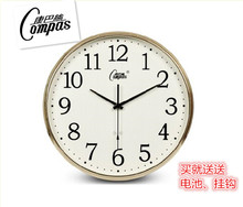 康巴丝yv6英寸电波lz钟客厅静音时钟简约创意挂表现代石英钟表