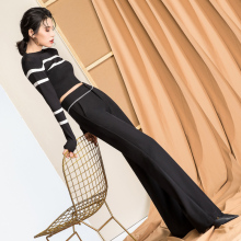 欧美黑yx阔腿裤女高qq春秋2020年秋季新式女裤直筒裤宽松长裤