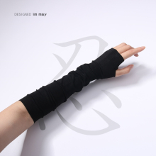 露指穿yx忍者手套暗qq本半指袖套防晒护臂手袖冰袖ins男女潮