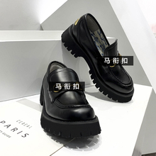 (小)皮鞋yx英伦风jkcj单鞋女鞋2020新式春季平厚底乐福鞋一脚蹬