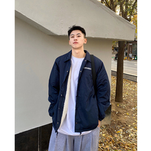 PUNyyAMA 日dc工装羊羔绒加厚卡其教练夹克 男女情侣棉衣外套