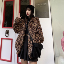 【HEyzLOHIPke】情侣宽松嘻哈bf风开衫潮牌慵懒风兔毛绒