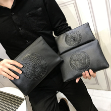 手包男za020新式ug软皮社会信封包手拿包印花商务手拎夹包潮流