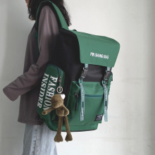 书包女za款高中大学ou港风双肩包ins百搭大容量旅行背包男潮