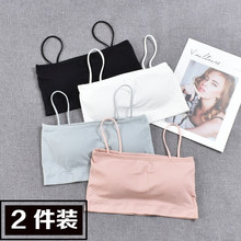 韩款美za裹胸抹胸薄ng圈胸罩初中生学生内衣吊带(小)背心女内穿