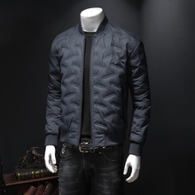 202zg男士棒球服jg克外套春秋轻薄短式羽绒服青年加肥加大码潮