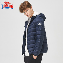 龙狮戴zg/Lonskre男子运动服冬式连帽纯色闲轻量羽绒服134321228
