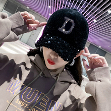 帽子女zg冬天韩款潮yy球帽休闲百搭秋冬季青年兔毛子