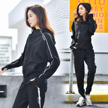 大码运zg套装女健身yy瑜伽服健身套装2019新式跑步显瘦速干衣