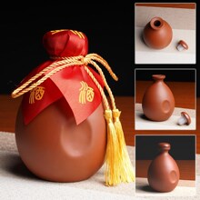 (小)酒壶zg陶瓷 酒坛wq罐古1斤2密封3一斤装空酒瓶窖藏5B,