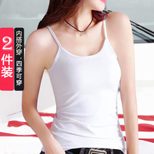 背心女zg带内搭棉无wq衫韩款修身内衣春夏式外穿运动休闲上衣