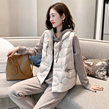 欧洲站zu020秋冬ai货羽绒服马甲女式韩款宽松时尚短式加厚外套