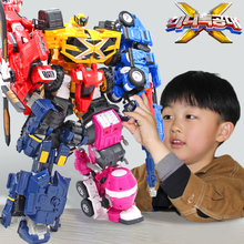 迷你特zz队玩具x五ww 大号变形机器的金刚五合体全套男孩弗特