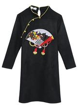 刺绣2zz20女装胖ww的妹妹服饰新年装加肥加大码春装旗袍连衣裙